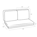 Arden Selections Outdoor Loveseat Cushion Set, 48 x 24, Water Repellent, Fade Resistant, Cushion Set for Couch, Bench, and Swing 48 x 24, Ruby Red Leala Arden Selections