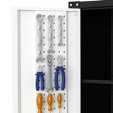 GarveeHome 72 in Steel Rolling Tool Cabinet with Lock | Heavy-Duty Garage Storage w/ 4 Adjustable Shelves & Pegboard | Industrial Organizer for Workshop Home GarveeHome