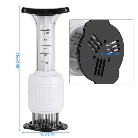 Tenderizer Injector, Meat Marinade Needle Injector, Meat Marinade Tenderizer Needle Injector Steaks Flavor Syringe Cook Kitchen Tool CHICIRIS