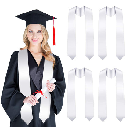 SATINIOR 5 Pieces 72 Inch Graduation Stole Sublimation Plain Honor Stole Blank Unisex Adult