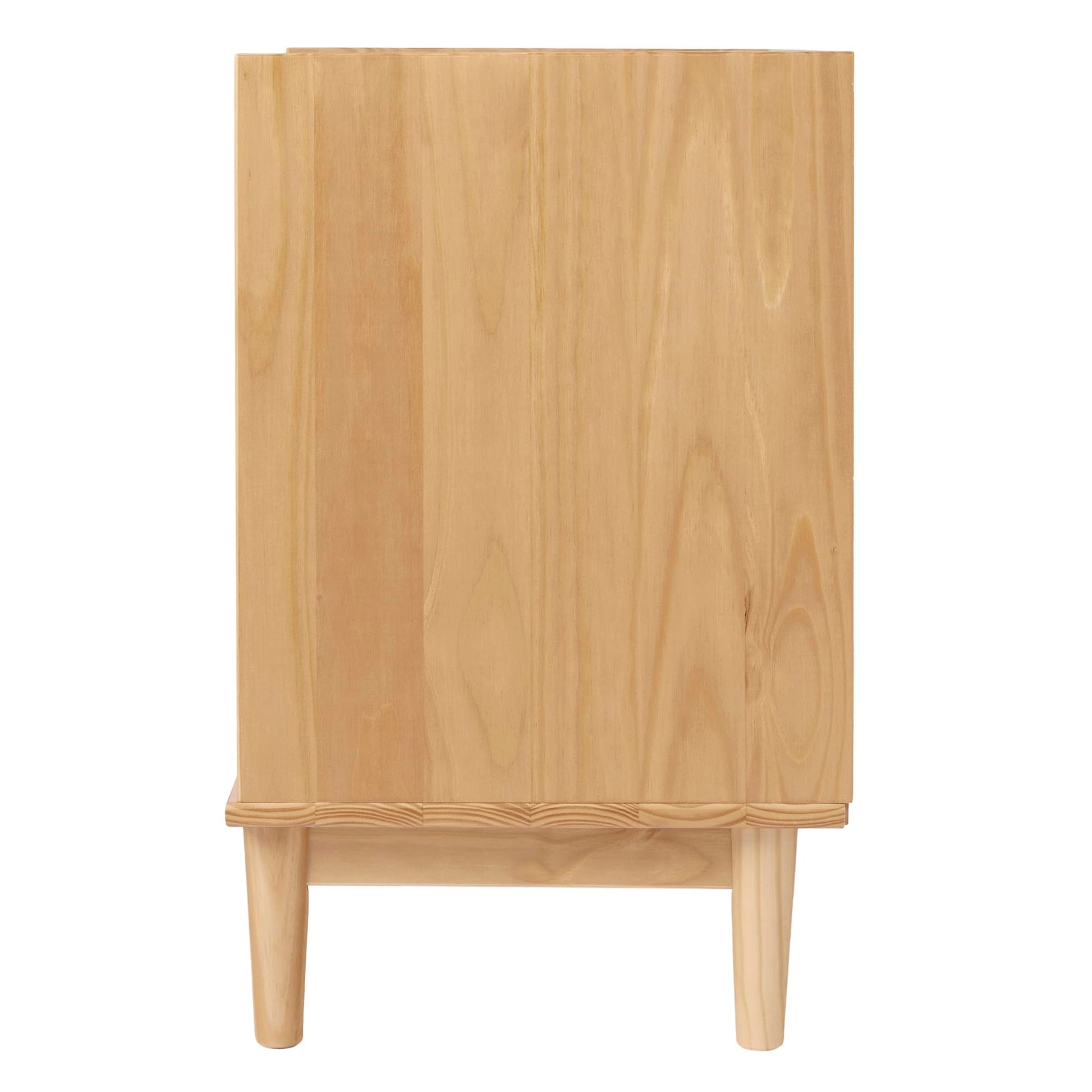 Walker Edison Blythe Mid-Century Modern Tray-Top Storage Nightstand, 25 Inch, Natural Pine - WoodArtSupply