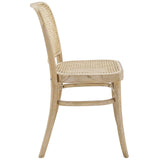 Modway Winona Elm Wood Cane Rattan Seat, Dining Side Chair, Gray Modway