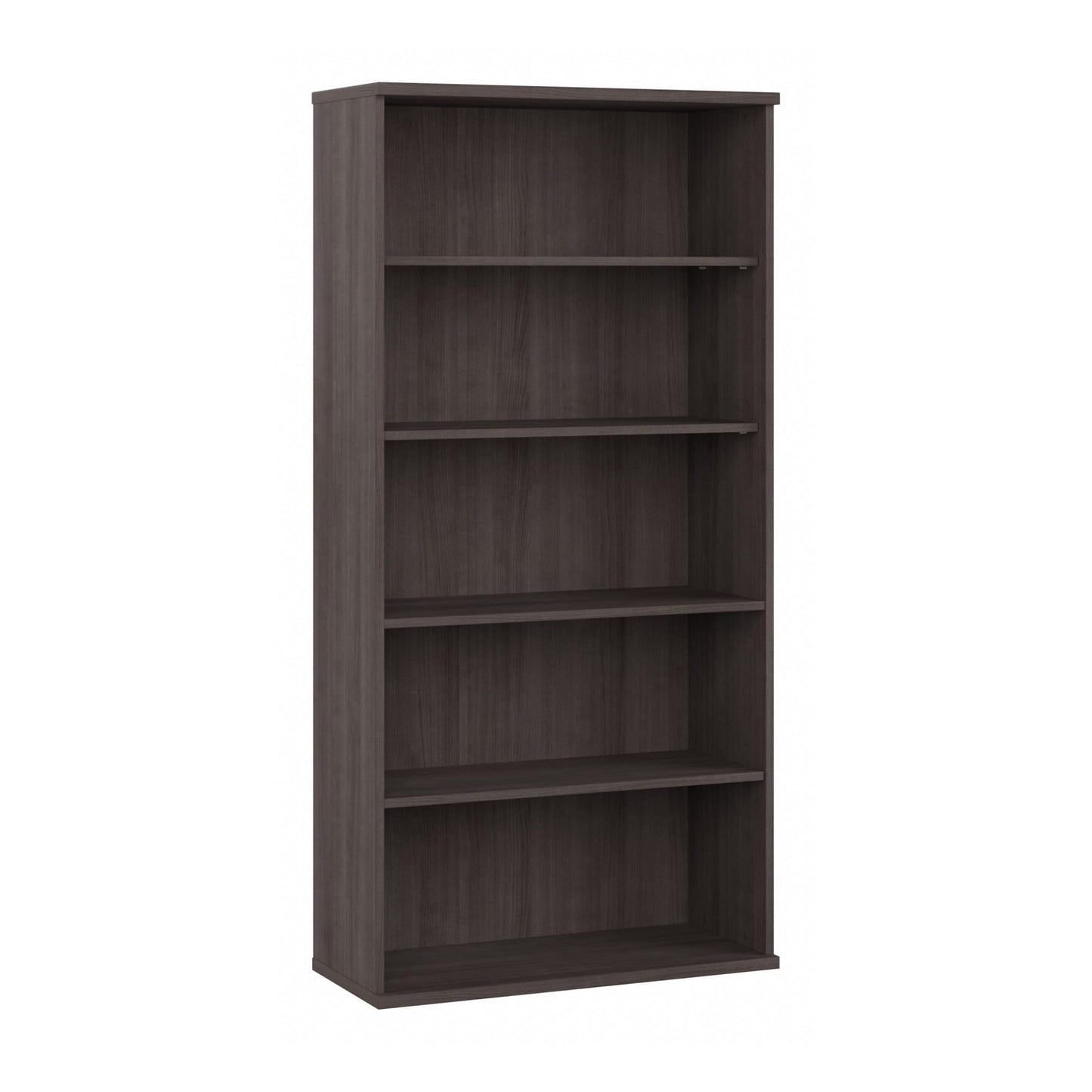 Studio C Tall 5 Shelf Bookcase in Storm Gray – Elegant Storage Solution for Home and Office - WoodArtSupply