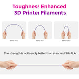 FLASHFORGE Silk Dual Color Filament, Blue and Rose 2 in 1 Coextrusion Silk PLA Filament 1.75mm, 3D Printer Filament Color Change 1kg(2.2lbs) Spool, Dimensional Accuracy +/- 0.02mm FLASHFORGE