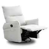 cinehome Swivel Rocker Recliner, Small Rocker Recliner Chairs for Adults, Overstuffed Faux Leather Manual Recliner, Glider Recliner, 360 Swivel Recliner Chair for Living Room cinkehome