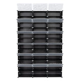 Generic 12-Tier Portable 72 Pair Shoe Rack Organizer 36 Grids Tower Shelf Storage Cabinet Stand Expandable for Heels, Boots, Slippers (Black) Generic