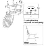 Giantex Wood Dining Chairs Set of 4, Windsor Chairs with Solid Wood Legs, High Spindle Back, H-Shaped Crossbars, Vintage Country Farmhouse Style Wooden Side Chairs Giantex