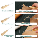 WONVOC Book Binding Kit, Book Making Kit, Bone Folder Tool for Paper Crafting, Awl Tool Bookbinding,Waxed Thread, Bookbinding Needles for DIY Bookbinding Crafts WONVOC