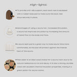 BESTNEWIE S-Shape Slip-Resistant Canadian Cedar Sauna Backrest Non-Toxic Sauna Backrest for Barrel or Infrared Sauna with Felt Sauna Hat and Seat Pad (2 Packs) BESTNEWIE