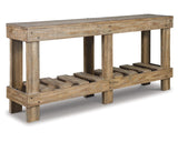Signature Design by Ashley Susandeer Rustic Farmhouse Console Sofa Table, Brown Signature Design by Ashley