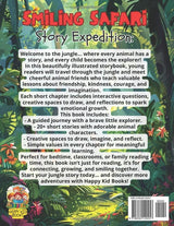 Smiling Safari, Story Expedition: An interactive jungle storybook with animal adventures, values, and coloring activities for kids aged 2 to 6 WoodArtSupply