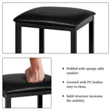 Giantex 3 Pcs Dining Table and Chairs Set with Faux Marble Tabletop 2 Chairs Contemporary Dining Table Set for Home or Hotel Dining Room, Kitchen or Bar (White & Black) Giantex