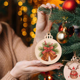 William Craft 100PCS 4" x 4.7" Inch DIY Wooden Christmas Ornaments Unfinished Predrilled Wood Slices Circles for Crafts Round Centerpieces Discs Holiday Hanging Decorations William Craft