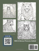 Really Big Cats Coloring Book: Lions Tigers & Leopards (AFRICAN ANIMALS) Majosta