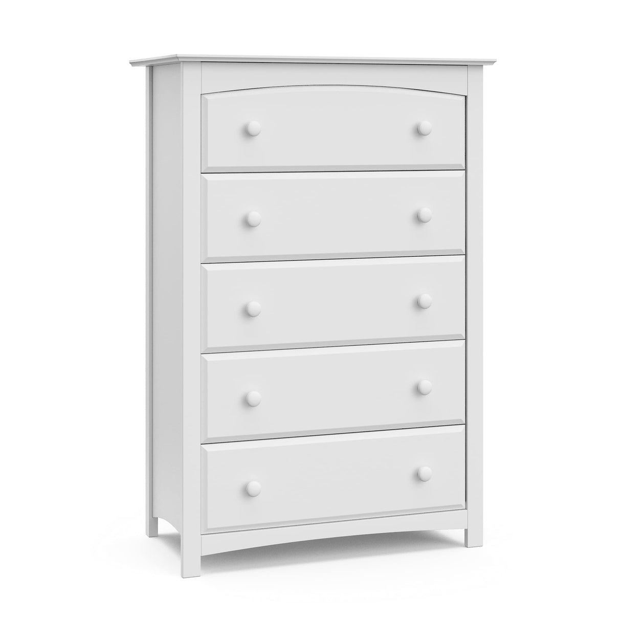 Storkcraft Kenton 5 Drawer Dresser (White) for Kids Bedroom, Nursery Dresser Organizer, Chest of Drawers with 5 Drawers, Universal Design for Children’s Bedroom STORKCRAFT