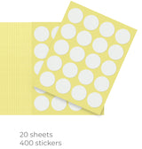 VVIVID Double Sided Sticker Dots for Candle Making - 0.59-inch (15 mm) Pack of 400 VViViD