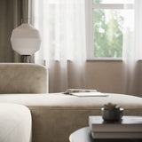 Acanva Luxury Modern Tight Curved Back Velvet Sofa, Minimalist Style Comfy Couch for Living Room Apartment, L-Shaped Sectional with Left Chaise, Cream Acanva