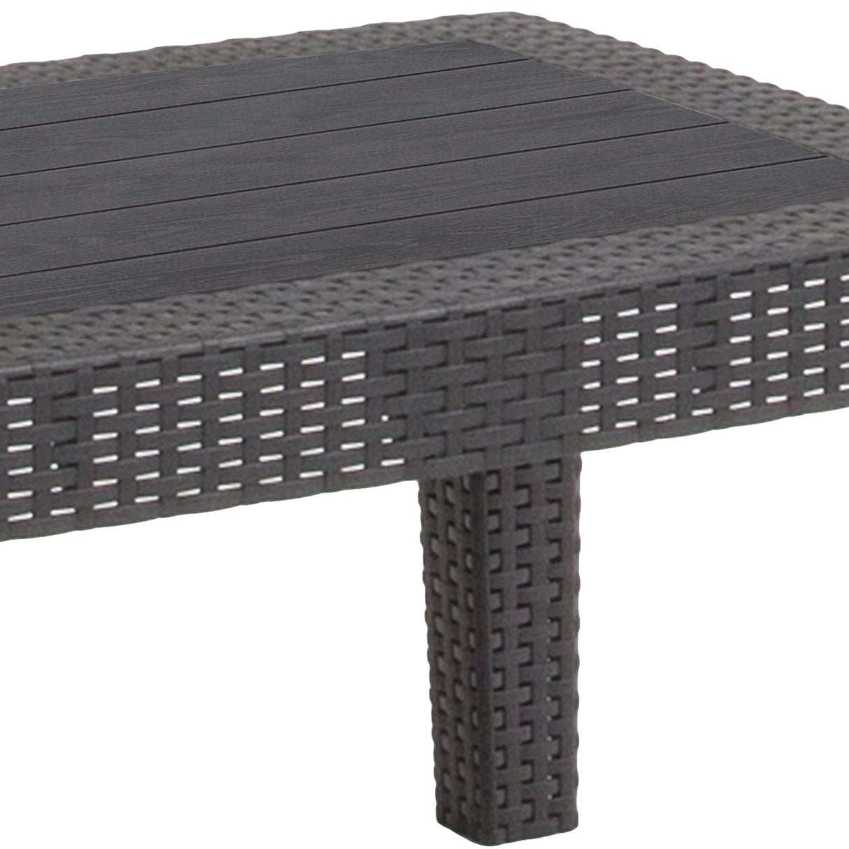 Flash Furniture Seneca Dark Gray Faux Rattan Coffee Table Flash Furniture