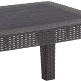 Flash Furniture Seneca Dark Gray Faux Rattan Coffee Table Flash Furniture