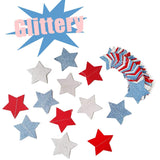 6 Pack Patriotic Star Streamers Garland Red White Blue Bunting Banner Paper Hanging Decorations for 4th of July American Independence Day Labor Day Holiday Memorial Day Party Supplies (50 Feet) TTSAM