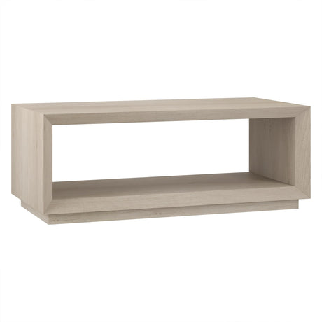 Henn&Hart 48" Wide Rectangular Coffee Table in Beech White, for Home, Living Room, Bedroom, Entertainment Room, Office Henn&Hart