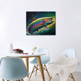 TUMOVO DIY Paint by Numbers Fish Paint by Number for Adults Paint by Number Kits on Canvas Colorful Animals Oil Hand Painting with Brushes and Acrylic Pigment Art Crafts for Home 16"x20"(Frameless) TUMOVO