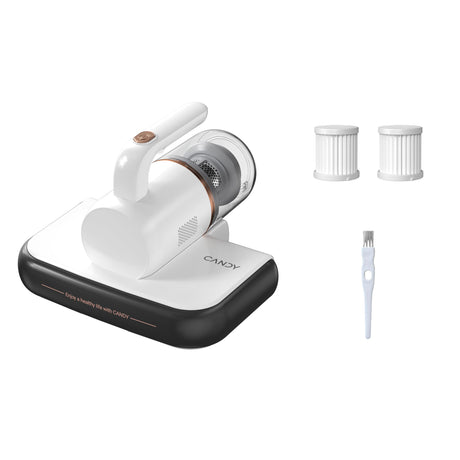 CANDY™ Mattress Vacuum Cleaner UV Sanitizing with HEPA Filter,350W Anti-Allergen for Bed,Carpet,Couch,Dust & Pet Hair, 0.4L Dust Cup with Washable Fliter, Auto UV Shutoff & Overheat Protection Candy