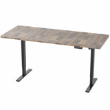 VIVO Electric 71 x 30 in Standing Desk, Memory Height Adjustment, 1B Series, Reclaimed Wood Top Black Frame, DESK-KIT-1B7P VIVO