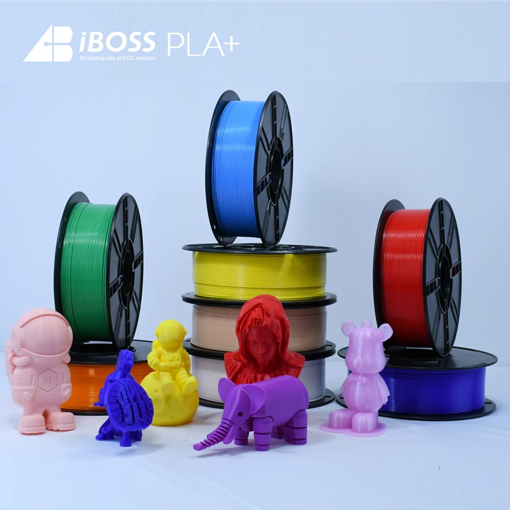 iBOSS Rainbow 3D PLA PRO Filament 1.75mm +/- 0.02 mm, 1KG Macaron Rainbow Silk PLA+ 3D Printer Filament Color Changing Rainbow Multicolor PLA+ 3D FDM Printers, Durable and Resistant PLA Plus - WoodArtSupply