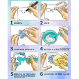 Zioyihan DIY Vase Mosaic Painting Kit, DIY Mosaic Arts and Craft Kits with Vase Mosaic Accessories, Handmade Sticker Painting Gem Art Kit for Adults Room or Home Decor Zioyihan