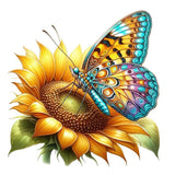Stalente Diamond Painting Kits for Adults Sunflower and Butterfly, 5D DIY Diamond Art Kits for Beginners Round Full Drill Diamond Painting for Home Wall Decoration Gift 12×12inch Stalente