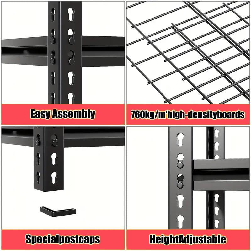LI JIU HOME 5 Tire Storage Shelving Heavy Duty Garage Shelves 2000LBS Load Bearing, Full Metal Shelving Units, Durable Construction, Adjustable Shelves, Easy Assembly, 36''W x 16''D x 72''H LI JIU HOME