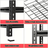 LI JIU HOME 5 Tire Storage Shelving Heavy Duty Garage Shelves 2000LBS Load Bearing, Full Metal Shelving Units, Durable Construction, Adjustable Shelves, Easy Assembly, 36''W x 16''D x 72''H LI JIU HOME