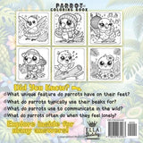 Parrot Coloring Book: Fun Facts, Educational Activities, and Tropical Birds to Color, Educational and Creative Parrot Activities for Young Learners Majosta