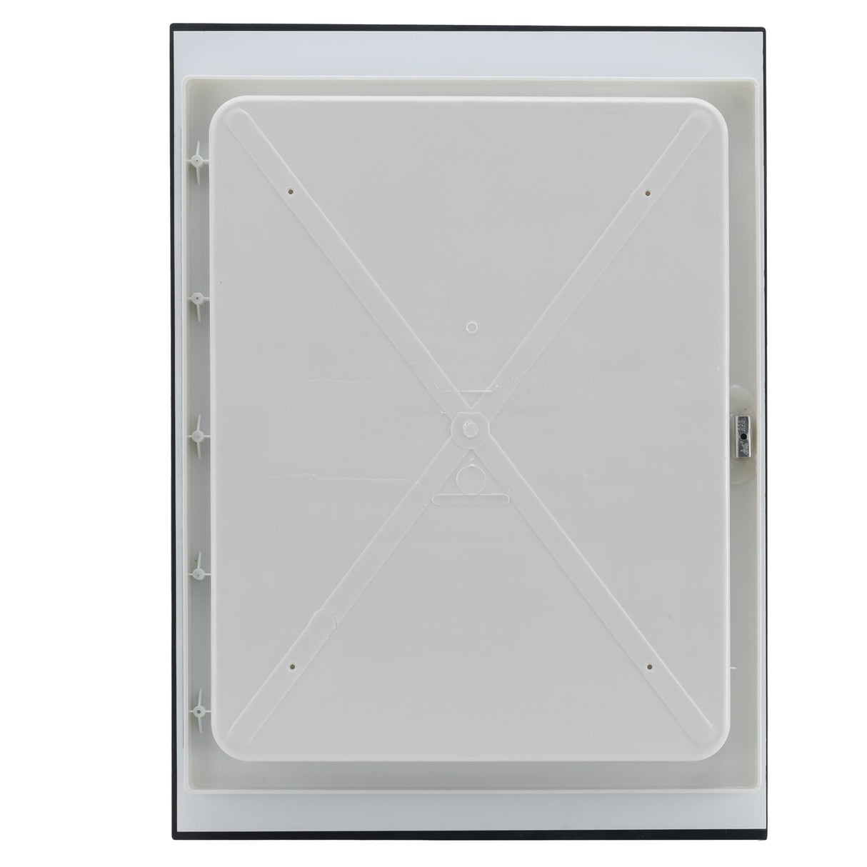 RecPro RV Bathroom Medicine Cabinet | 16” W x 22” H | Two Shelves | Frameless Polished Edge Mirror | Made in USA | White RecPro