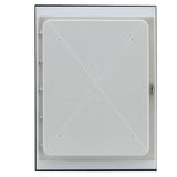 RecPro RV Bathroom Medicine Cabinet | 16” W x 22” H | Two Shelves | Frameless Polished Edge Mirror | Made in USA | White RecPro