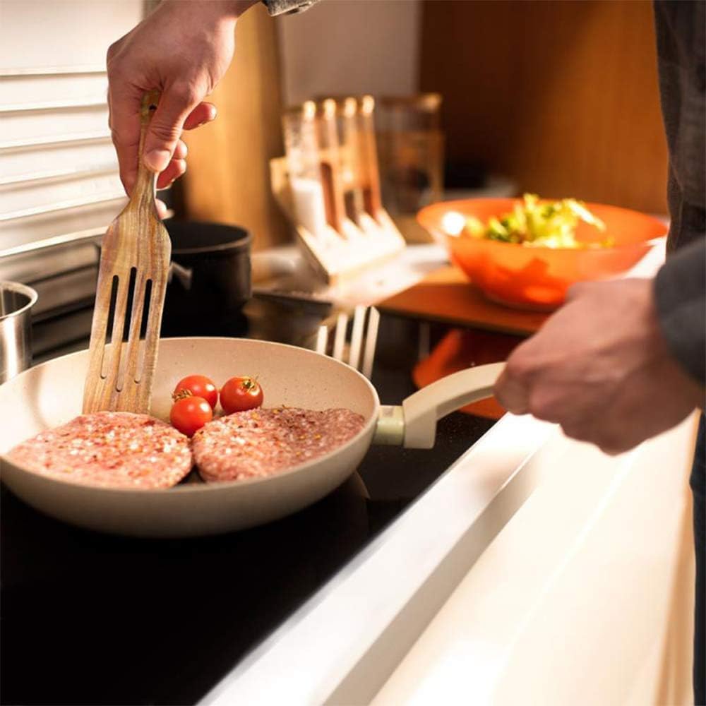 Spurtle Set, Natural Acacia Wooden Kitchen Utensils Set of 2, Wooden Spoons Utensils for Cooking, stirring, Mixing, Serving, spurtles kitchen tools as seen on tv for NonSick Cookware TEZZ