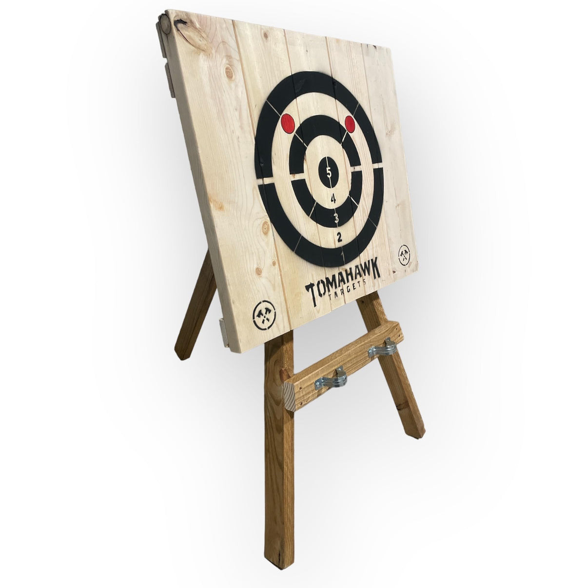 Tomahawk Targets - Large 4 Ring Wooden Axe and Knife Throwing Tripod ...