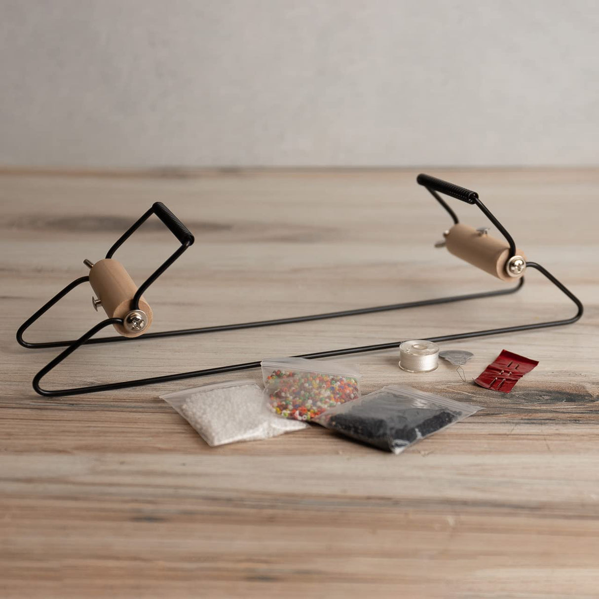 Beadsmith Metal Bead Loom Kit | Includes Thread, Needles, 18-Gram Glass Beads, & Wire Loop Needle Threader | Bracelets, Necklaces, Belts, & More! Craft County