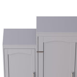 Versatile Wooden Murphy Bed Wall Bed with 2 Wardrobe and Storage Shelf,Foldable Platform Bedframe for Guest-Room Bedroom Study Office Use (Gray#Shelf, Queen) Brabrety