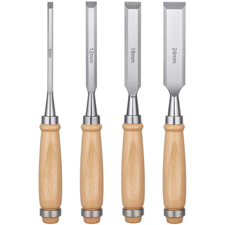 YUQGAOP 4 Piece Wood Chisel, Chisel, Professional Wood Chisel Sets Woodworking Tools Set,Bevel Edge Chisel Set,Woodwork Chisel. YUQGAOP