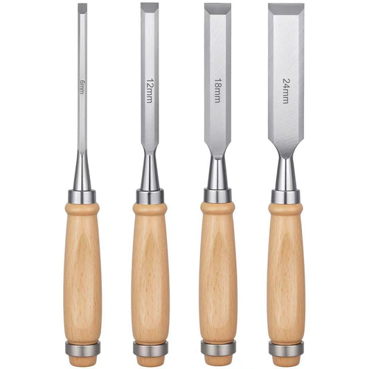 YUQGAOP 4 Piece Wood Chisel, Chisel, Professional Wood Chisel Sets Woodworking Tools Set,Bevel Edge Chisel Set,Woodwork Chisel. - WoodArtSupply