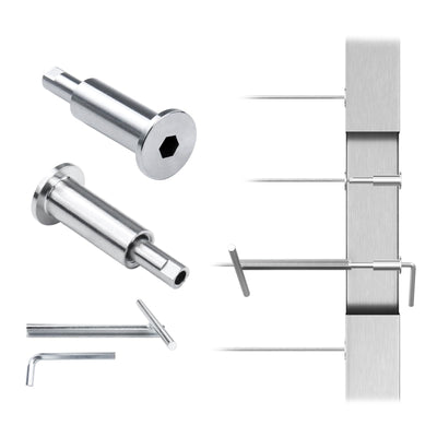[Patent] Muzata 40 Pack 1/8" Invisible Cable Railing Kit Hardware Upgraded Hand Swage Tensioner Hidden for 2"x2" Metal Post T316 Stainless Steel Deck Cable Railing System CB40