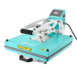 ColorSub 15x15 Heat Press for T-Shirt with Slide Out Drawer, Sublimation Heat Press Machine, Teal ColorSub