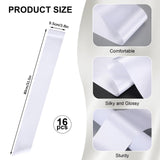 GCTWFYK 16 Pcs White Sashes, Blank Senior Satin Sash 2024 for Pageants, Plain Satin Sashes to Decorate for Beauty Pageant, Birthday, Wedding, Graduation, Party, DIY Supplies GCTWFYK
