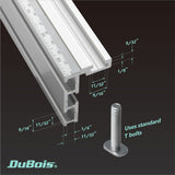 DuBois 51007 Table Saw Miter Gauge Fence System w/ 13 Precise Angle Stops & Standard 3/4”x 3/8”T-Slotted Miter Bar w/T-Slot Plate, Includes T-track Miter Fence, T-track Flip Stop, SEA/Metric Scale DuBois
