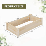 Giantex Wooden Raised Garden Bed, Rectangular Planter Box for Vegetables, Fruits, Flowers, Herbs, 48" Lx24 Wx10 H Outdoor Elevated Planting Bed for Garden, Backyard, Lawn, Patio Giantex