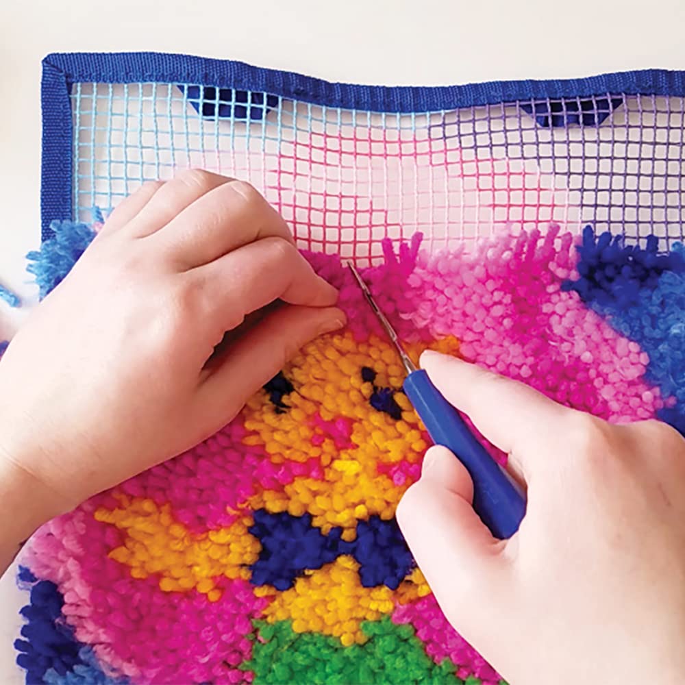 LatchKits Latch Hook Kits for Kids – Kids Crafts, Arts and Crafts, Yarn Art, Wall Hanging & Mini-Rugs, Craft Supplies, Pre-Cut Yarn, Easy to Follow Pattern, Hook Included, Arts & Craft, Ages 6+ LatchKits