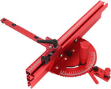 JCFANTS Precision Miter Gauge, Standard Slot 3/4'' x 3/8'', Aluminum Alloy Table Saw Miter Gauge with 27 Angle Stops Miter Fence& Miter Bar Works w/Table Saws, Band Saw and Router Table (Red) JCFANTS