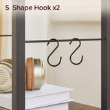 MAHANCRIS Printer Stand, 3-Tier Under Desk Printer Cart with Storage Shelf, Heavy Duty Printer Table with Wheels for Home and Office, Printer Shelf with 2 Hooks, Small Spaces, Rustic Brown PTHR4001Z MAHANCRIS